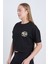 Kadın Oversize Camping Therapy Baskılı Beyaz Renk Crop 4