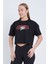 Kadın Oversize Excuses Baskılı Beyaz Renk Crop 1
