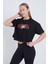 Kadın Oversize Excuses Baskılı Beyaz Renk Crop 3