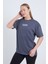 Kadın Oversize Antrasit Handsome T-Shirt 3