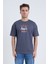 Erkek Oversize Antrasit Road Trip Baskılı T-Shirt 1