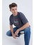 Erkek Oversize Antrasit Road Trip Baskılı T-Shirt 3