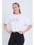 Kadın Oversize Beverly Baskılı Beyaz Renk Crop 2