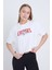 Kadın Oversize Excuses Baskılı Beyaz Renk Crop 2