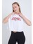 Kadın Oversize Excuses Baskılı Beyaz Renk Crop 3