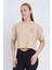 Kadın Oversize A Season Sweetness Baskılı Bej Renk Crop 2