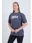 Kadın Oversize Relaxed Summer Baskılı Antrasit Renk T-Shırt 3