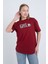 Kadın Oversize Bordo Wild T-Shirt 1