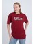 Kadın Oversize Bordo Wild T-Shirt 2