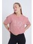 Kadın Oversize You Are Beautiful Baskılı Pembe Renk Crop 4