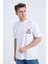 Erkek Oversize Beyaz Scooter T-Shirt 1