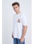 Erkek Oversize Beyaz Scooter T-Shirt 2