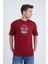 Erkek Oversize Bordo Lost In Paradise T-Shırt 3