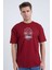 Erkek Oversize Bordo Lost In Paradise T-Shırt 4