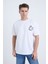 Erkek Oversize Beyaz Streetwear T-Shirt 1