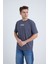 Erkek Oversize Handsome Baskılı Antrasit Renk T-Shirt 4
