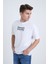 Erkek Oversize Beyaz Moving T-Shirt 3