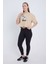 Kadın Oversize Summer Vibe Baskılı Bej Renk Crop 3