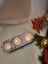 Mermer Desenli 3'lü Tealight Mumluk 1