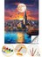 Sayılarla Boyama Numaralı Tuval Seti Fırça Boya Dahil 40X50CM - Galata ve Kuşlar 1
