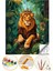 Sayılarla Boyama Numaralı Tuval Seti Fırça Boya Dahil 40X50CM Aslan Kral 1