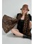 10862 Leopar Desenli Kahve Rengi Şal 3