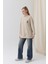 32112 Kadın Arkası Leopar Detaylı Sweatshirt 1