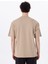 D5SM-TST3830 Açık Kahve Bisiklet Yaka Relaxed Baskılı Erkek T-Shirt 3
