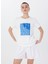 Bisiklet Yaka Nakışlı Kırık Beyaz Kadın T-Shirt F5SL-TST0388 1