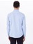 Basic Alttan Britli Yaka Armürlü Mavi Erkek Gömlek Maydos 506 5
