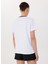 Bisiklet Yaka Nakışlı Beyaz - Siyah Kadın T-Shirt M5SL-TST1849 2