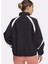 6000278-001 Icon Crinkle Track Jack Siyah Loose Fit Düz Kadın Zip Ceket 2