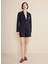 Slim Fit Lacivert Kadın Ceket Logo Nakışlı Yarım Astar Mono Blaze 1