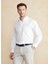 Regular Fit Düğmeli Yaka Beyaz Erkek Gömlek BBSS25MSH008 3