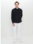 Slim Fit Düğmeli Yaka Siyah Erkek Gömlek ACE020252157_SYH 2