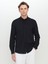 Slim Fit Düğmeli Yaka Siyah Erkek Gömlek ACE020252157_SYH 3