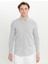 Slim Fit Düğmeli Yaka Gri Erkek Gömlek ACE020252224_GRI 3