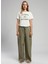 Standart Bel Straight Açık Haki Kadın Pantolon 252 Lcf 221004 Patrıcıa A. Haki 1