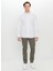 Slim Fit Düğmeli Yaka Beyaz Erkek Gömlek ACE020252165_BYZ 1