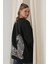 32112 Kadın Arkası Leopar Detaylı Sweatshirt 5