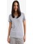 Slim Fit Dar Kesim V Yaka Basic Düz Ribana Kısa Kollu Tişört I1080AZ25SP 4