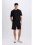 Regular Fit Düz Paça Cepli Basic Düz Şort B8792AX25SM 2