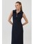 32149 Kadın Fermuar Detaylı Midi Elbise 2