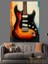 Klasik Elektro Gitar Dekoratif Kanvas - Mdf Ahşap Tablo 4