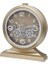 Premium Serisi Modern Kadranlı Döner Çarklı 32X28 cm Ev ve Ofis Masa ve Duvar Saati Rakamlı Simli Gold 2