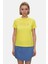 Isolde Açık Sarı Bisiklet Yaka Baskılı Standard Fit Kadın Tshirt 1