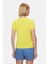 Isolde Açık Sarı Bisiklet Yaka Baskılı Standard Fit Kadın Tshirt 3