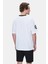 Keıth Beyaz Bisiklet Yaka Baskılı Oversize Erkek Tshirt 5