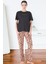 25161 Kadın Marla Leoparlı Kısa Kol Pijama Takımı 1