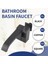 Banyo Lavabo Musluğu Duvara Monte Soğuk Su Küvet Şelale Musluk Lavabo Paspas Havuz Musluğu -Siyah (Yurt Dışından) 5